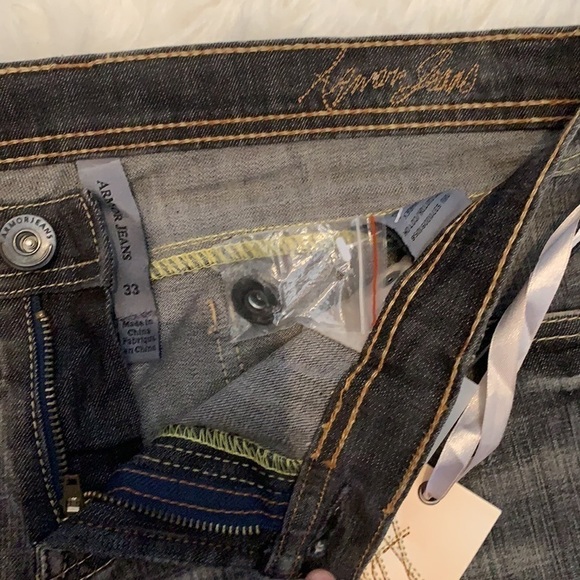 LE Chateau Armor Jeans Grey Regular Rise Straight leg Jeans Size 33 - Picture 8 of 13